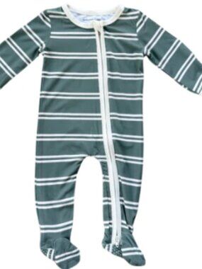 Baby Sprouts - Pine Stripe Footie Romper